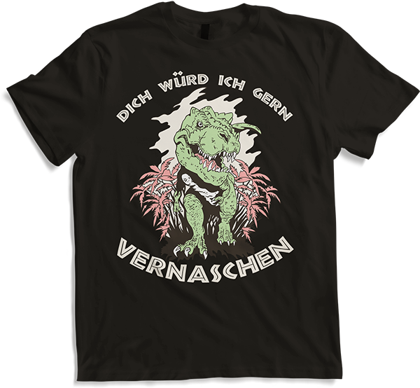 Produktbild von T-Shirt Dich würd ich gern vernaschen T-Rex Freche Anmachsprüche