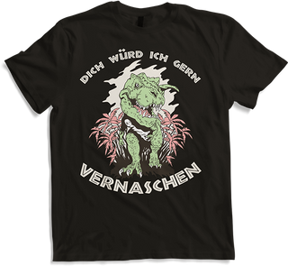 Produktbild von T-Shirt Dich würd ich gern vernaschen T-Rex Freche Anmachsprüche