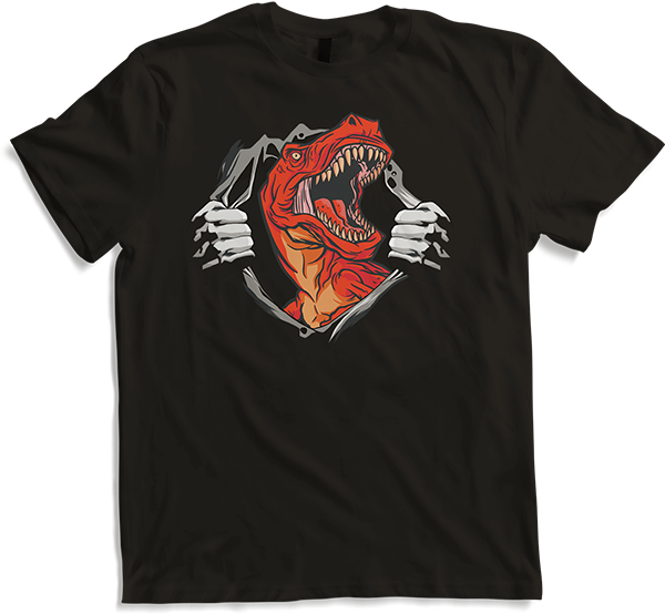 Produktbild von T-Shirt Dinosaurier Tyrannosaurus Rex Roar Horror Breast T-Rex