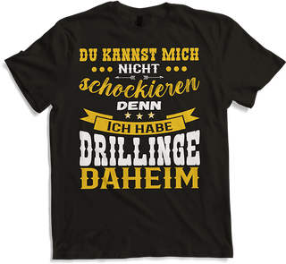 Produktbild von T-Shirt Drillinge & Väter Sprüche Dad Papa Vatertag Vater Spruch