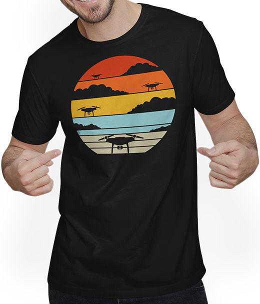 Produktbild von T-Shirt mit Mann Drohnen & Quadrocopter Spruch für Drohnenpiloten Vintage