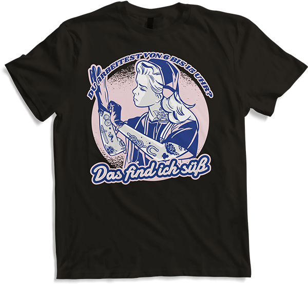 Produktbild von T-Shirt Du arbeitest von 6 bis 15 Uhr Find ich süß Krankenschwester