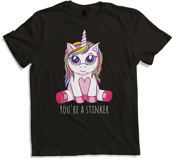 Produktbild von T-Shirt Du bist ein Stinker | Snotty Unicorn | Niedliches Kawaii Girl Damen
