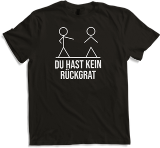 Produktbild von T-Shirt Du hast kein Rückgrat | Lustiger sarkastischer Spruch | Witz