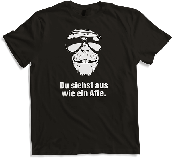 Produktbild von T-Shirt Du siehst aus wie ein Affe | Frecher lustiger Spruch | Party