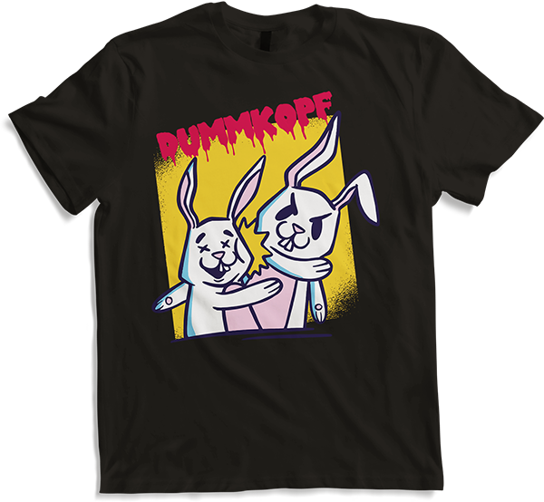 Produktbild von T-Shirt Dummkopf Hase Ohrfeige Frecher Spruch Backpfeife Sprüche