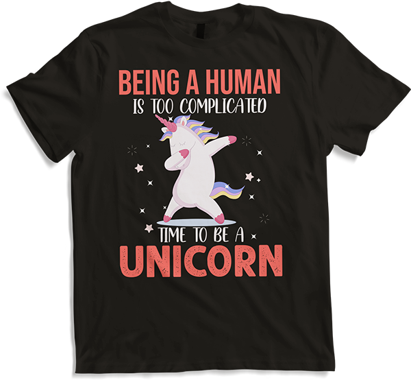 Produktbild von T-Shirt Ein Mensch zu sein ist zu kompliziert Einhorn Kinder Jugend