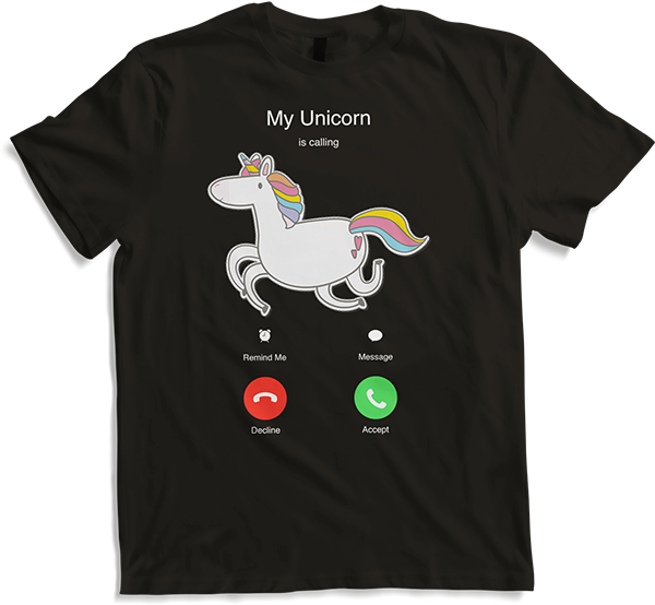 Produktbild von T-Shirt Einhorn ruft an Lustiger Spruch für Mädchen Teenager Unicorn