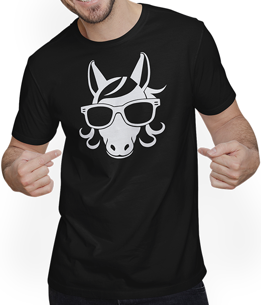 Produktbild von T-Shirt mit Mann Einhörner Anime Einhorn Manga Märchen Sonnenbrille