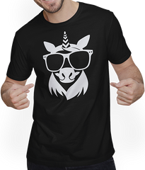 Produktbild von T-Shirt mit Mann Einhörner Anime Einhorn Manga Märchen Sonnenbrille