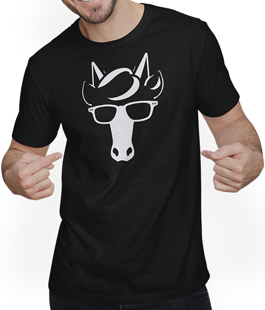 Produktbild von T-Shirt mit Mann Einhörner Anime Einhorn Manga Märchen Sonnenbrille