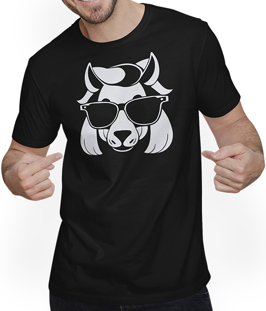 Produktbild von T-Shirt mit Mann Einhörner Anime Einhorn Manga Märchen Sonnenbrille