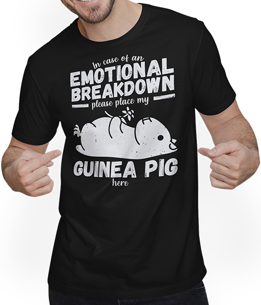 Produktbild von T-Shirt mit Mann Emotional Breakdown Lustiges Meerschweinchen Spruch Frau Mädchen