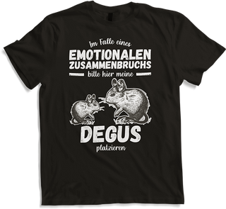 Produktbild von T-Shirt Emotionalem Zusammenbruchs Degus | Lustiger Degu Spruch