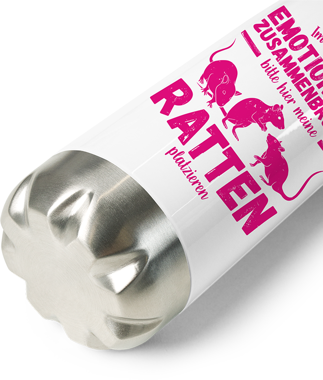 Produktbild vom Boden der Thermoflasche Emotionalem Zusammenbruchs Ratte | Lustiger Ratten Spruch