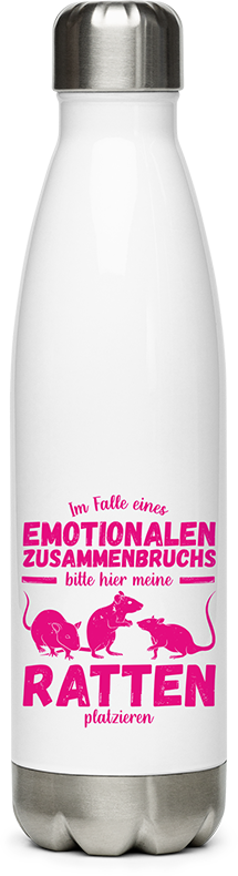 Produktbild von Edelstahlflasche Emotionalem Zusammenbruchs Ratte | Lustiger Ratten Spruch