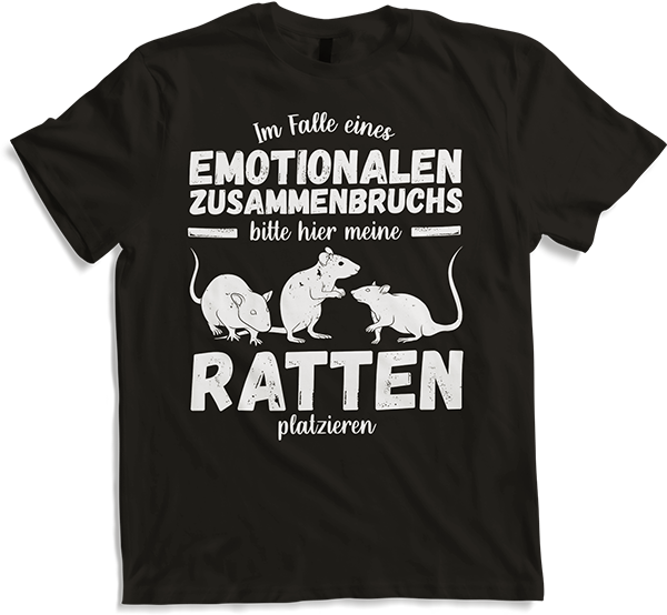 Produktbild von T-Shirt Emotionalem Zusammenbruchs Ratte | Lustiger Ratten Spruch