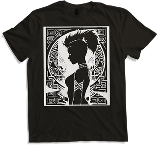 Produktbild von T-Shirt Fantasy Post Punk keltische Tribal Kunst Batcave Girl Gothic