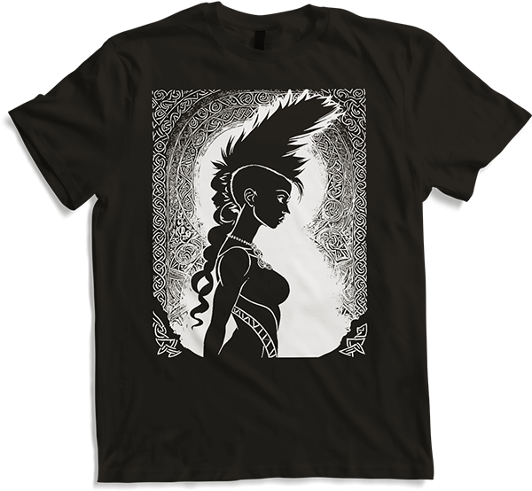 Produktbild von T-Shirt Fantasy Post Punk keltische Tribal Kunst Batcave Girl Gothic