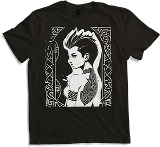 Produktbild von T-Shirt Fantasy Post Punk keltischer Tribal Batcave Mohawk Girl Gothic