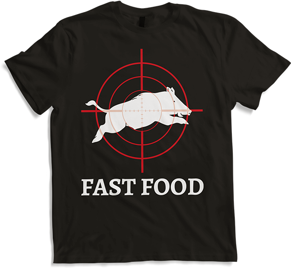 Produktbild von T-Shirt Fast Food Jagd Wildschwein Lustiger Jäger Spruch