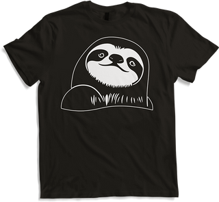 Produktbild von T-Shirt Faultier Gesicht Silhouette Geburtstag Faultier Spruch