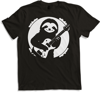 Produktbild von T-Shirt Faultier mit E-Gitarre Musiker Lustiger Gitarrist