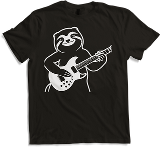 Produktbild von T-Shirt Faultier mit E-Gitarre Musiker Lustiger Gitarrist