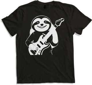 Produktbild von T-Shirt Faultier mit E-Gitarre Musiker Lustiger Gitarrist