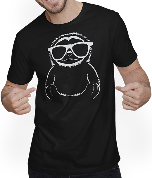 Produktbild von T-Shirt mit Mann Faultiere Anime Faultier Manga Faultier Sonnenbrille
