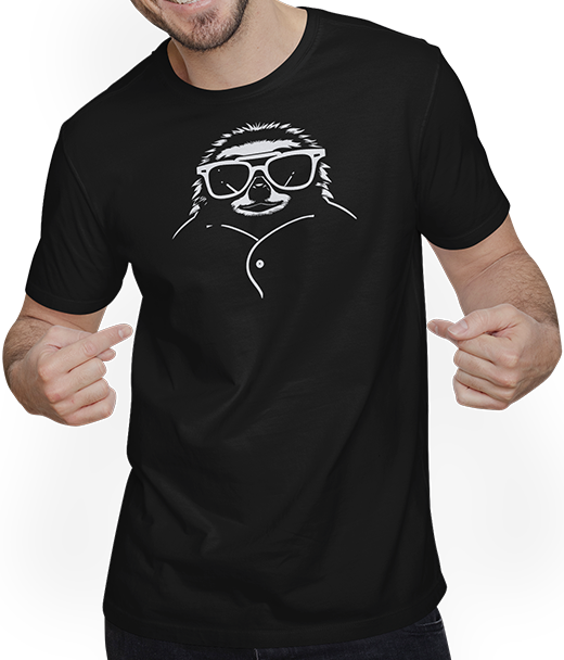 Produktbild von T-Shirt mit Mann Faultiere Anime Faultier Manga Faultier Sonnenbrille