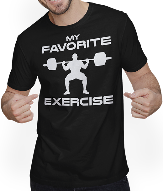 Produktbild von T-Shirt mit Mann Favorite Exercise Legday Bodybuilding Muskel Gewichtheben
