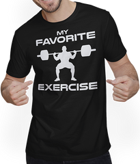 Produktbild von T-Shirt mit Mann Favorite Exercise Legday Bodybuilding Muskel Gewichtheben