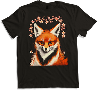 Produktbild von T-Shirt Foxes Japanische Kirschblüte Blume Kitsune Fuchs