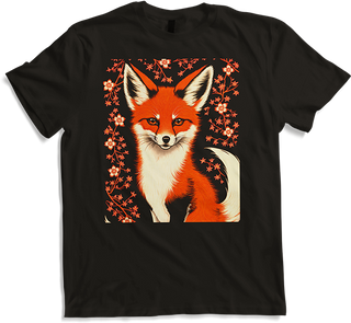 Produktbild von T-Shirt Foxes Japanische Kirschblüte Blume Kitsune Fuchs