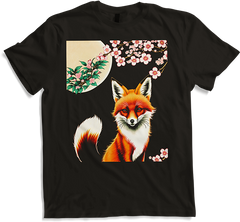 Produktbild von T-Shirt Foxes Japanische Kirschblüte Blume Kitsune Fuchs