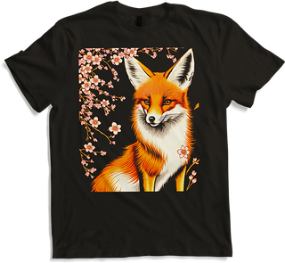 Produktbild von T-Shirt Foxes Japanische Kirschblüte Blume Kitsune Fuchs