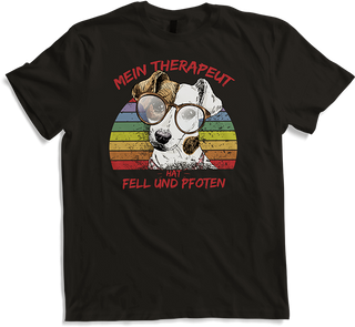 Produktbild von T-Shirt Foxterrier | Cooler Spruch | Therapie durch Hund | Retro