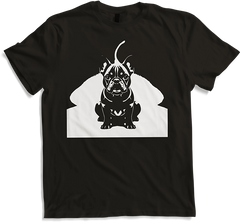 Produktbild von T-Shirt Französische Bulldogge mit E-Gitarre Musiker Gitarrist