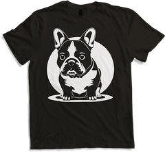 Produktbild von T-Shirt Französischer Hund mit E-Gitarre Musiker Gitarrist