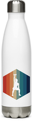 Produktbild von Edelstahlflasche Frauen Workout | Vintage Hexagon | Retro Kurzhantel