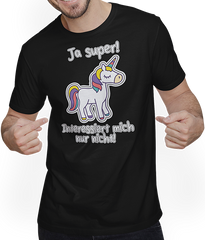 Produktbild von T-Shirt mit Mann Freches Einhorn Lustiger Cooler Spruch Mädchen & Teenager