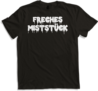 Produktbild von T-Shirt Freches Miststück Gothic Dark Wave Batcave Spruch Mädchen