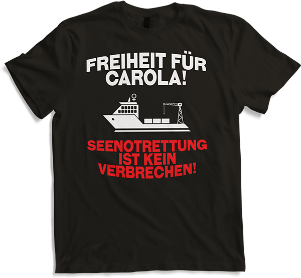 Produktbild von T-Shirt Freiheit für Carola | Seenotrettung ist kein Verbrechen