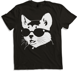Produktbild von T-Shirt Frettchen trägt Sonnenbrille coole Frettchen