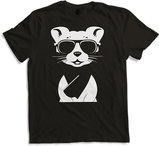 Produktbild von T-Shirt Frettchen trägt Sonnenbrille coole Frettchen