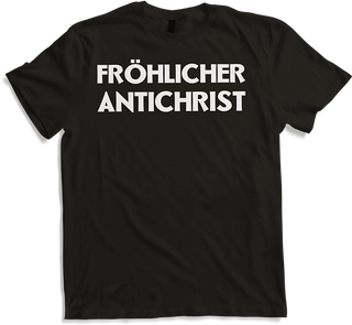 Produktbild von T-Shirt Fröhlicher Antichrist Schwarzer Humor frecher Spruch Satan