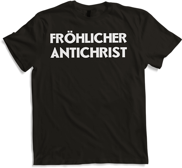 Produktbild von T-Shirt Fröhlicher Antichrist Schwarzer Humor frecher Spruch Satan