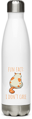 Produktbild von Edelstahlflasche Fun Tatsache: I don't care | Funny Cat Spruch | Nay-Sayers