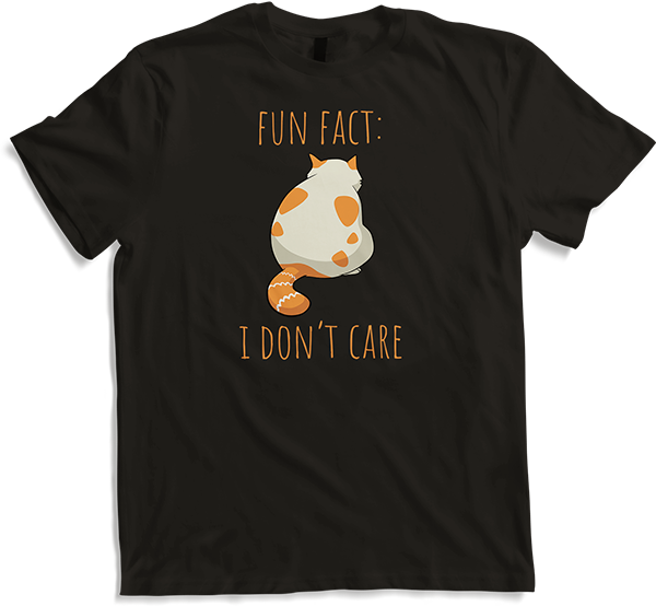 Produktbild von T-Shirt Fun Tatsache: I don't care | Funny Cat Spruch | Nay-Sayers